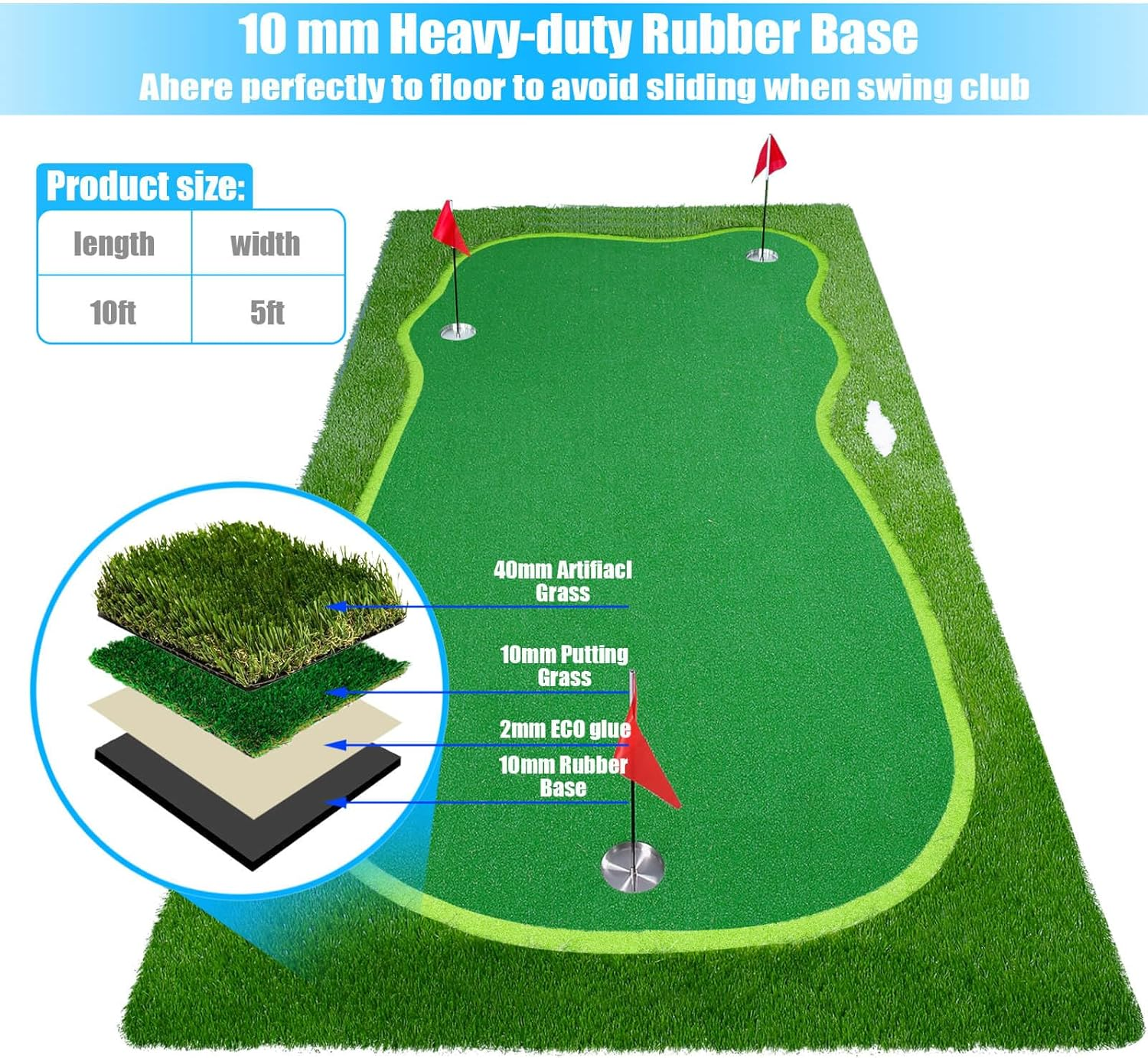 Golf Putting Green (16ft, Style A)