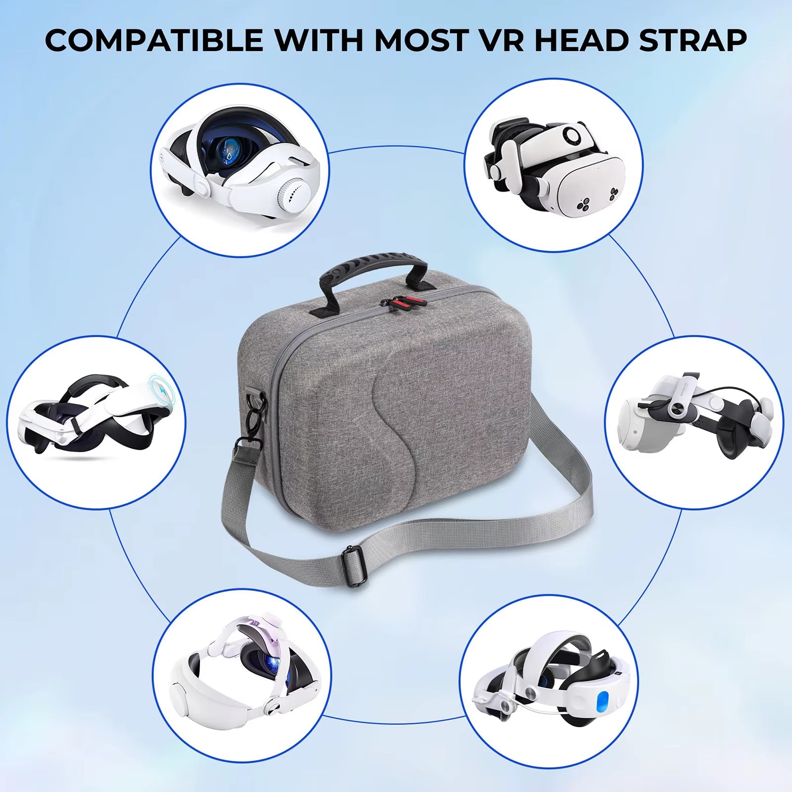 10000Mah Battery Comfort Head Strap for  3/3S Replacement Elite Strap PD18W Charging Enhanced Playtime, Carrying Case