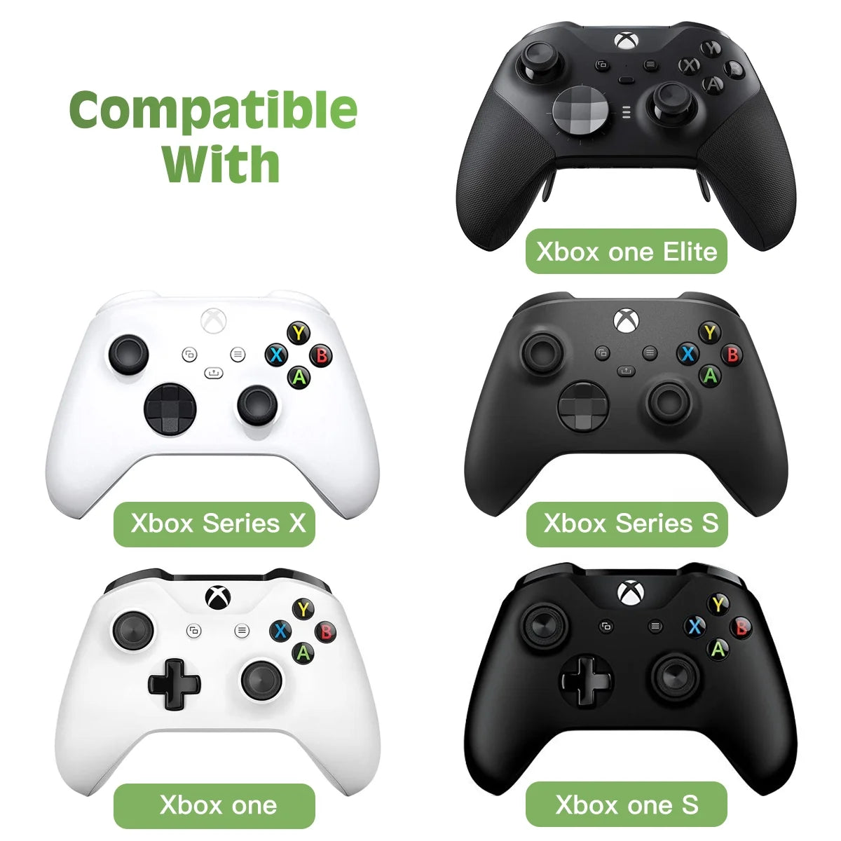 Wireless Keyboard Compatible with Xbox One / Elite, Xbox Series X/S Controller with Headset Audio Jack, 2.4G Receiver Included, Black