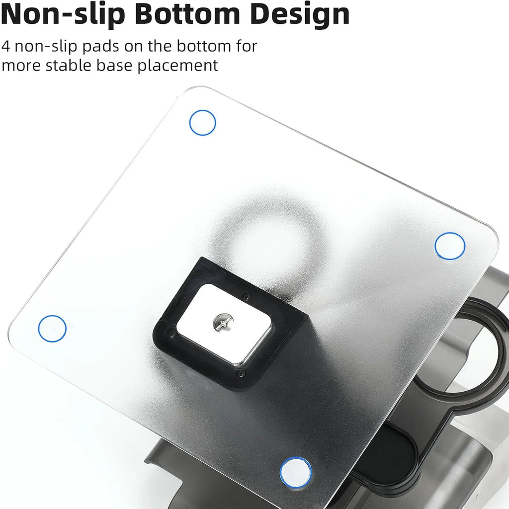 VR Stand Headset Charging Dock for Quest 3S/Quest 3/Quest 2, VR Headset Display Stand and Stable Bracket Storage Base, Bottom RGB LED Light