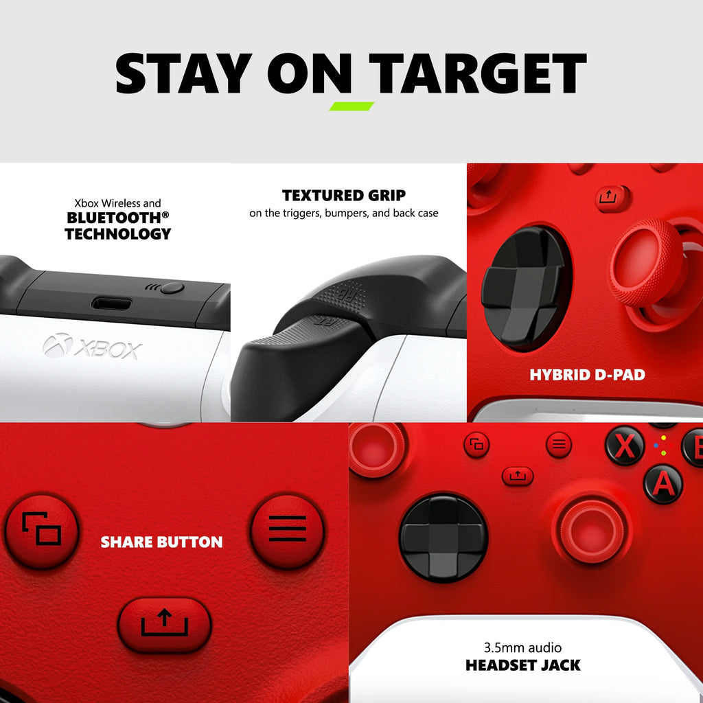 Wireless Controller - Pulse Red – for  Series X|S,  One, Pcs, and Cloud-Enabled Devices