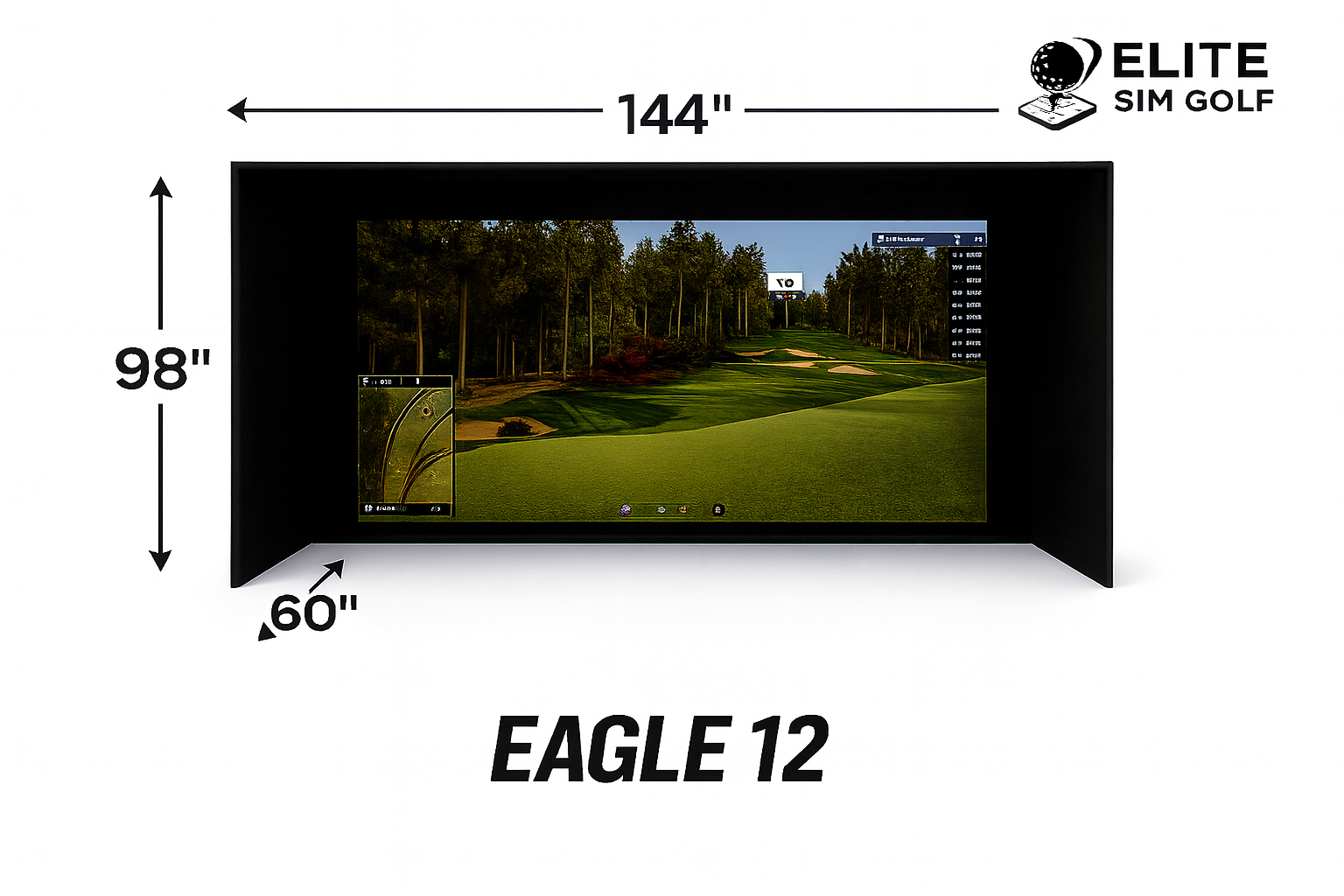 Eagle 12 Premium Golf Simulator Enclosure by Elite Sim Golf