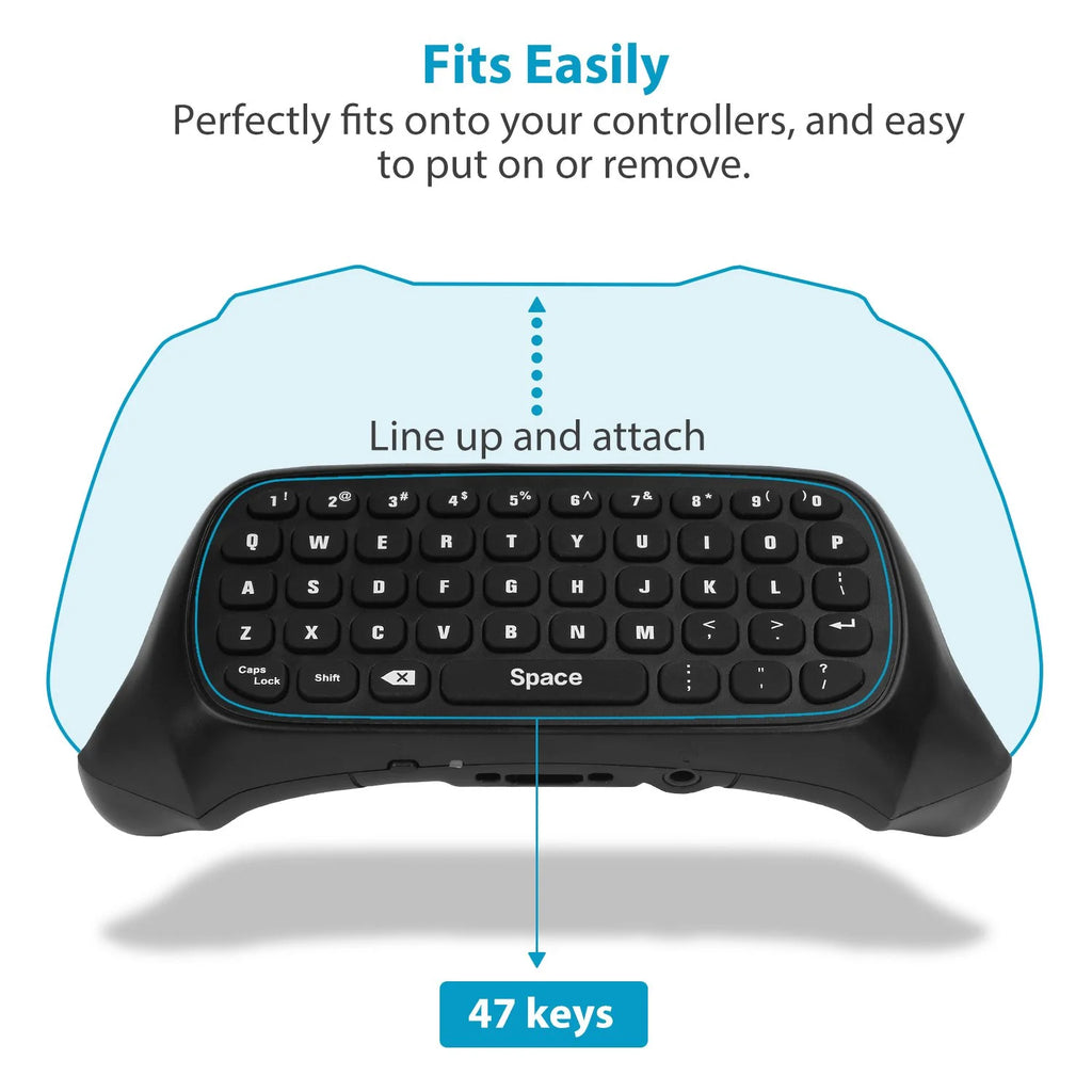 Wireless Keyboard for Xbox One Controller,Xbox Series X/S,Green Backlight Gaming Chatpad Keypad with USB Receiver 3.5Mm Audio Jack,Xbox Accessories for Xbox One/One S/Elite/2 Controller, Black
