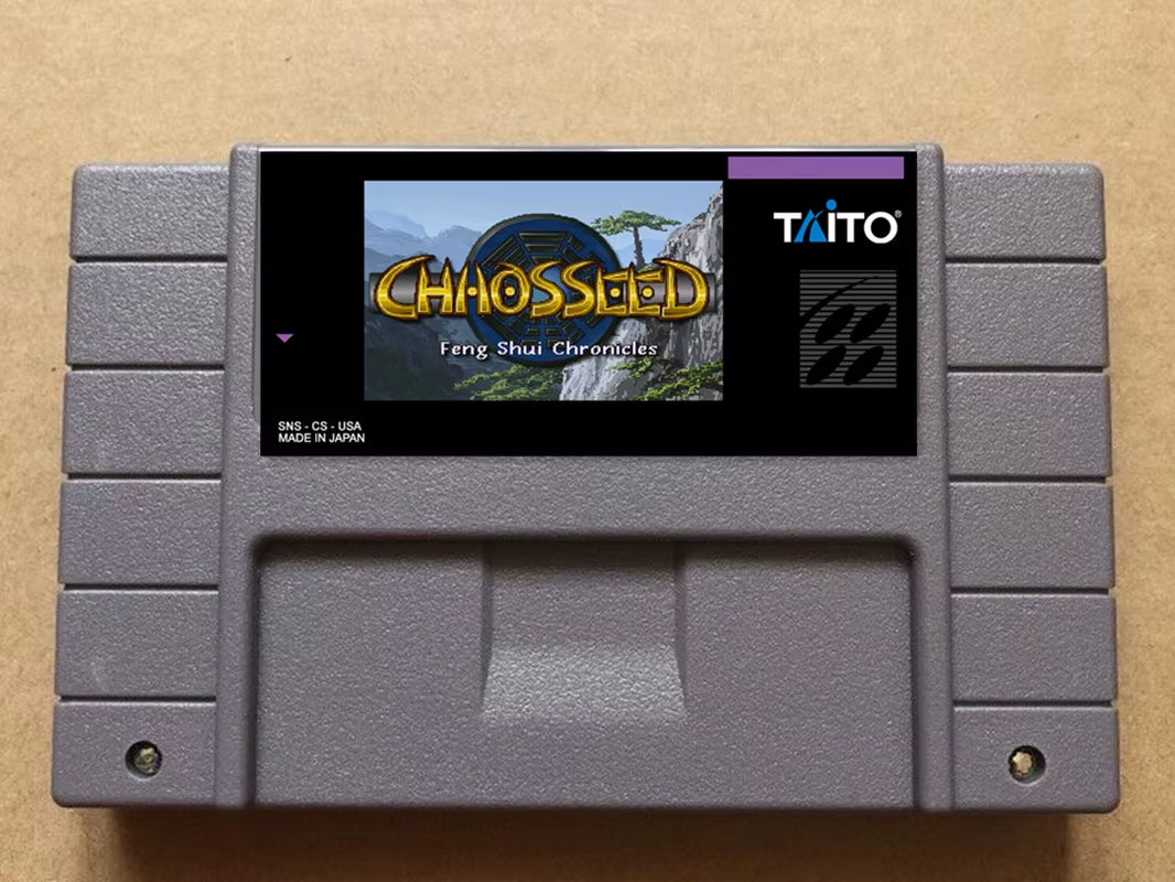 CHAOS SEED USA-NTSC Version 16 Bit 46 Pins Video Games !