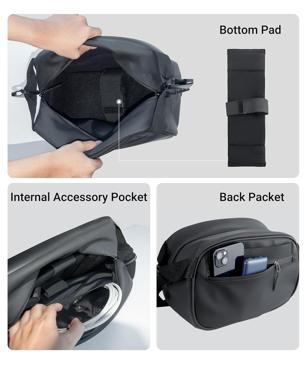 Syntech Carrying Case Compatible with Meta Quest 3S/Quest 3/Oculus Quest 2/Vision Pro, Portable Travel Case with Shoulder Strap for VR Gaming Headset Accessories and Controllers, Crossbody Storage Bag